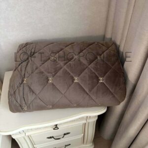 Велюрове покривало Шанель 210*230 - коричневий, 210*230