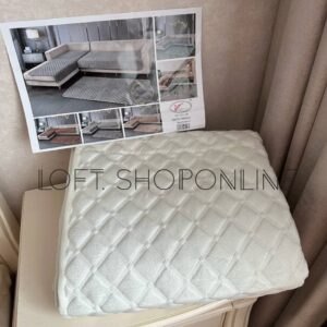 Велюровий дивандек Ромб - молочний, 2 шт.- 90*160; 1 шт.- 90*210