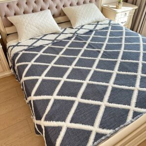 Двостороннє покривало Муслін 230*250 - сірий, 230*250