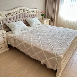 Двостороннє покривало Муслін 230*250 - беж, 230*250
